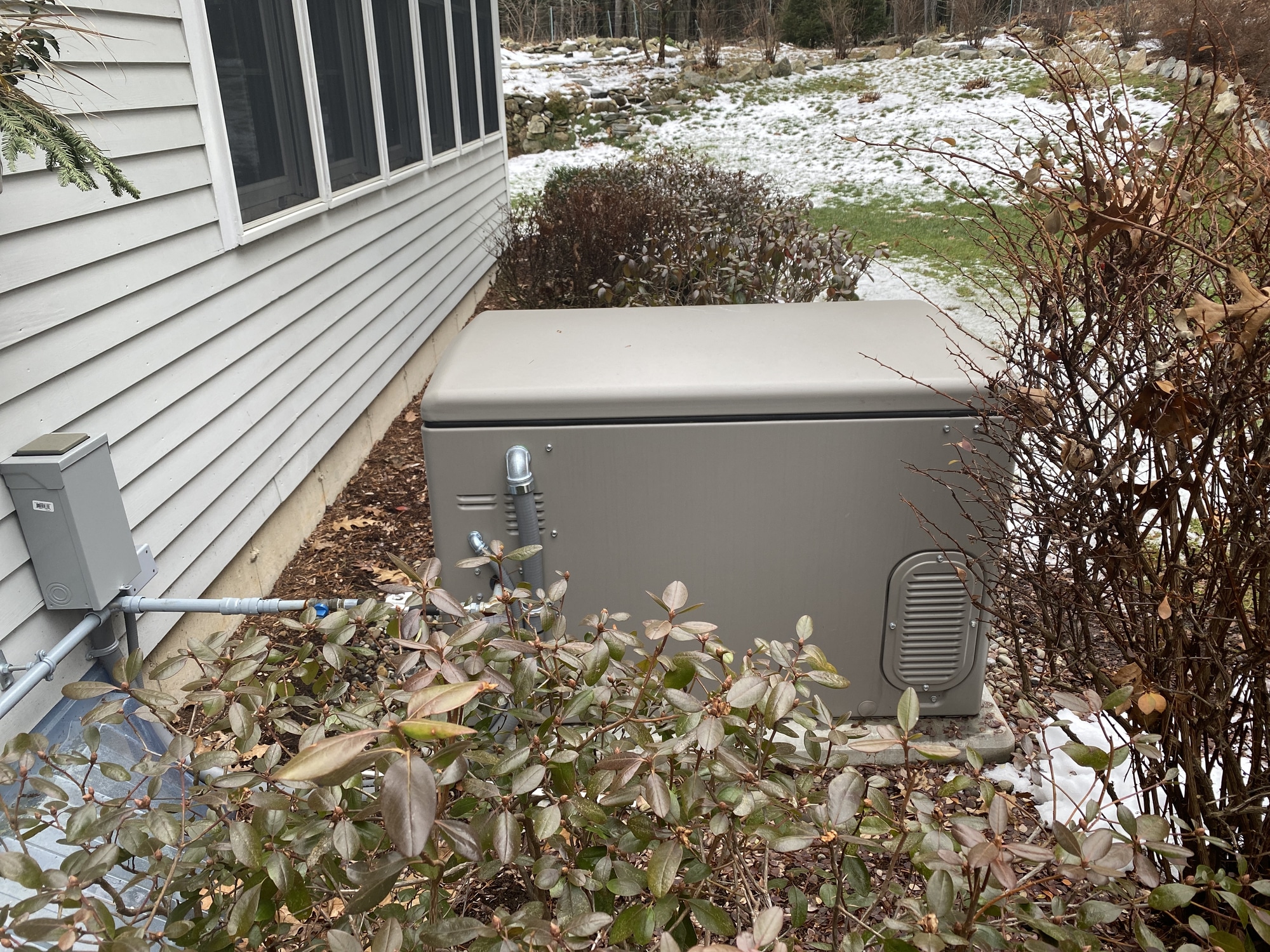 Standby generator maintenance.